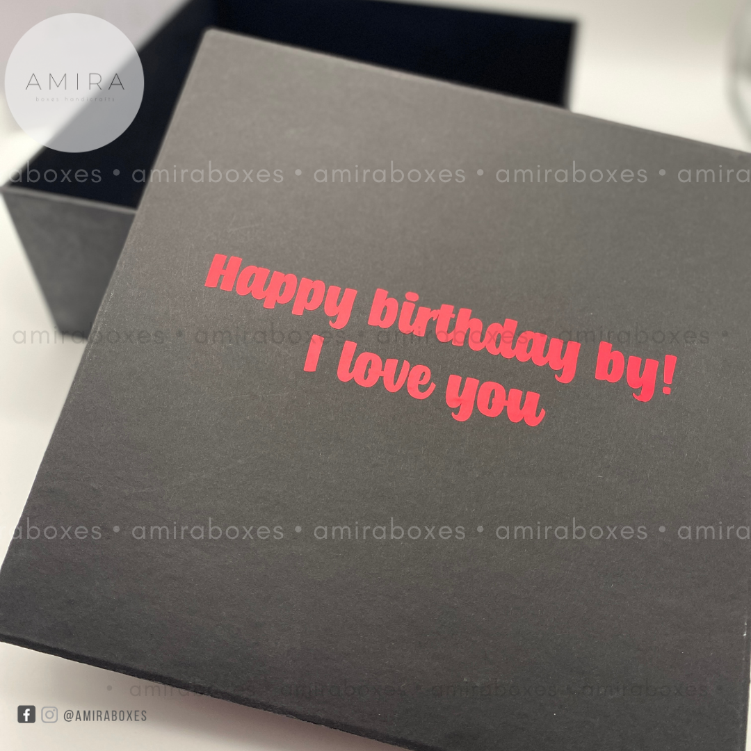 Personalized Gift Box - Black – Amira Boxes Handicrafts